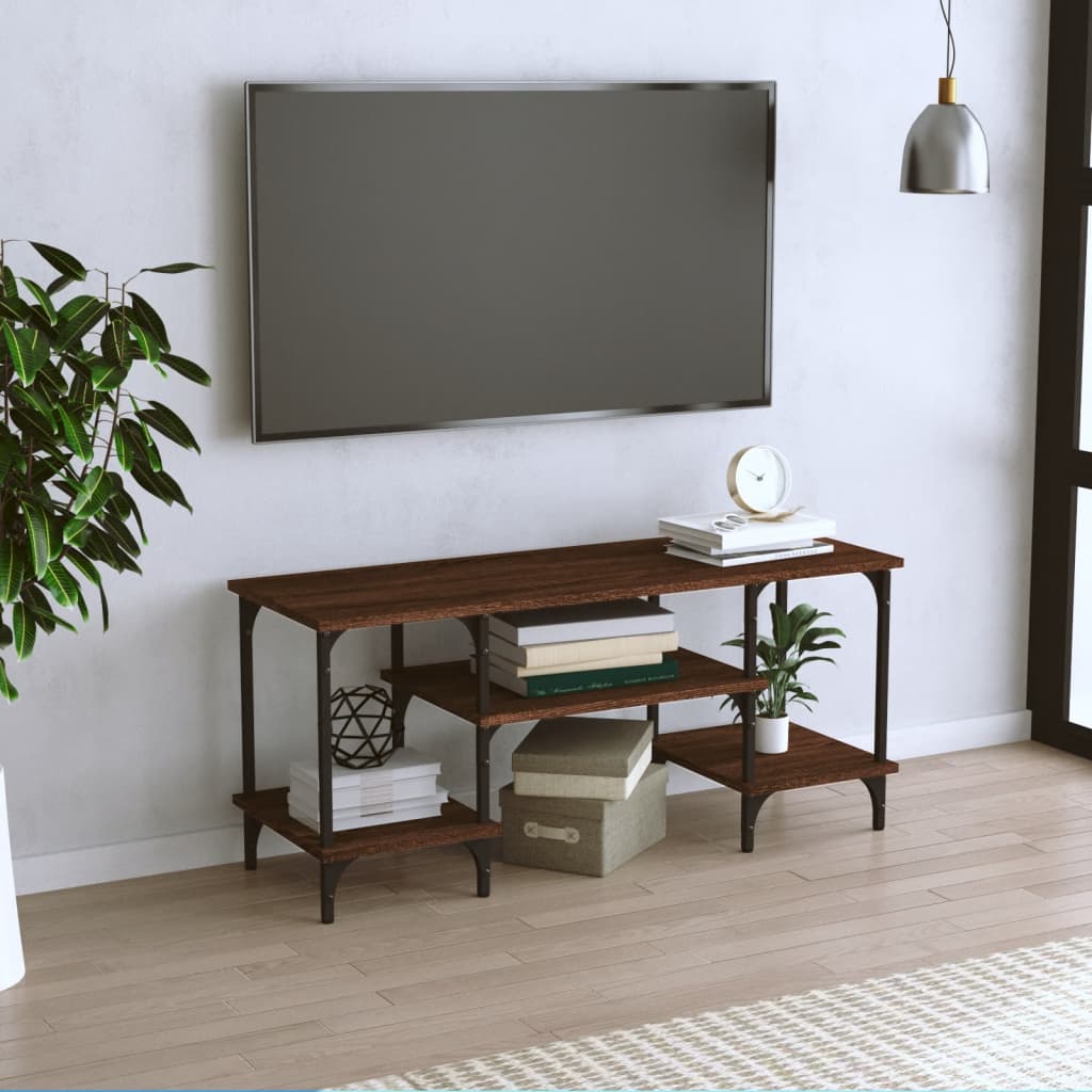 Mobile Porta TV Rovere Marrone 102x35x45,5 cm Legno Multistrato 826334