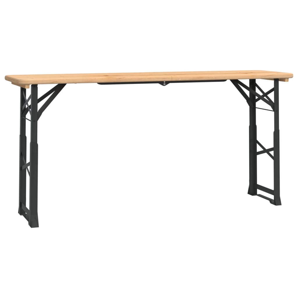 Tavolo Pieghevole Birreria 170x50x75/105cm Legno Massello Abete 363114