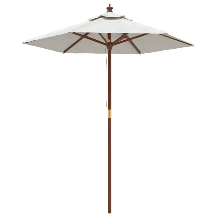 Ombrellone da Giardino con Palo in Legno Sabbia 196x231 cm 363159