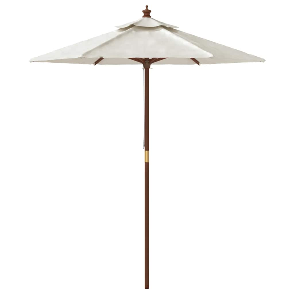 Ombrellone da Giardino con Palo in Legno Sabbia 196x231 cm 363159