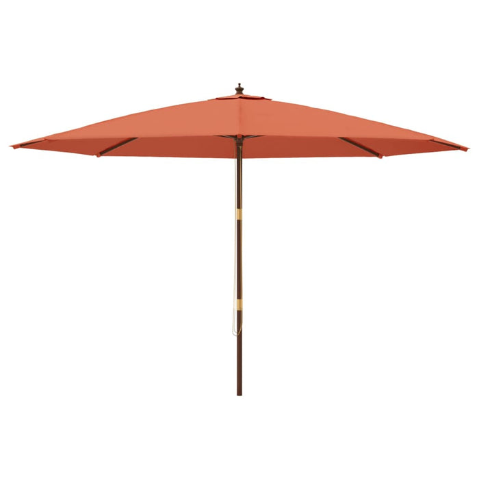 Ombrellone da Giardino con Palo in Legno Terracotta 400x273 cm 363180