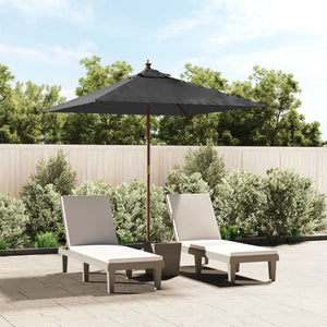 Ombrellone Giardino con Palo in Legno Antracite 198x198x231 cm 363185