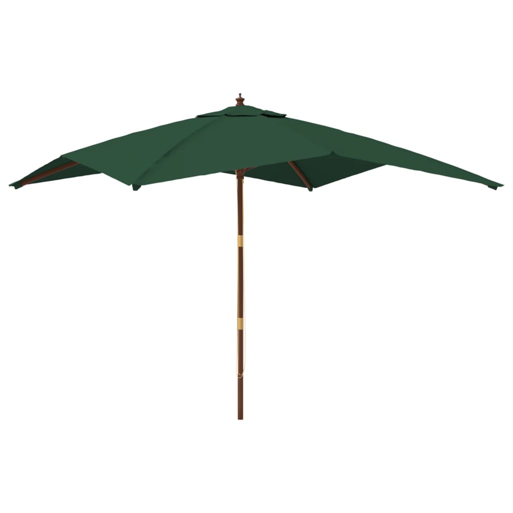 Ombrellone da Giardino con Palo in Legno Verde 300x300x273 cmcod mxl 73080