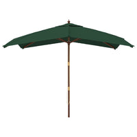 Ombrellone da Giardino con Palo in Legno Verde 300x300x273 cmcod mxl 73080