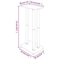 Pedane Casse 2pz Argento Vetro Temperato Design a 3 Pilastri 51802