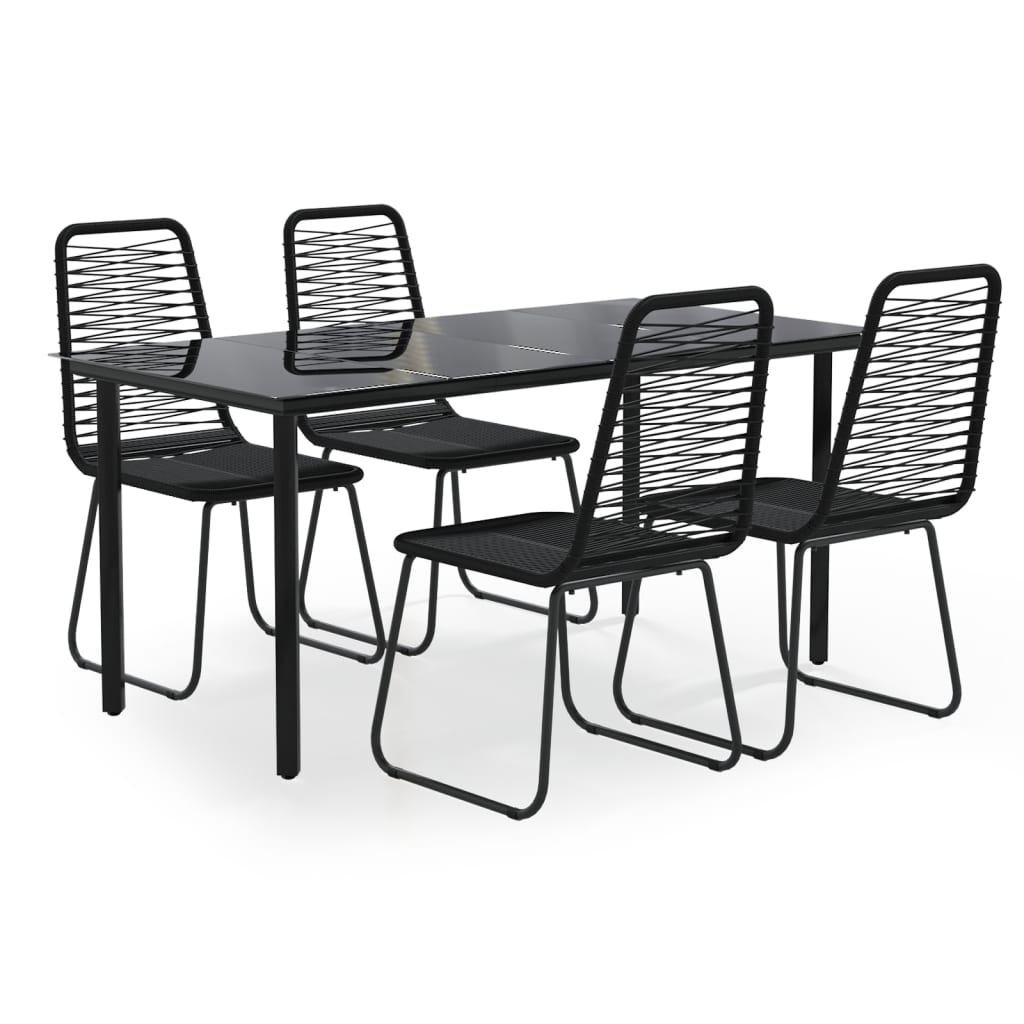 Set da Pranzo da Giardino 5 pz Nero  cod mxl 35275