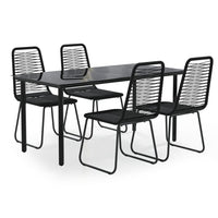 Set da Pranzo da Giardino 5 pz Nero  cod mxl 35275