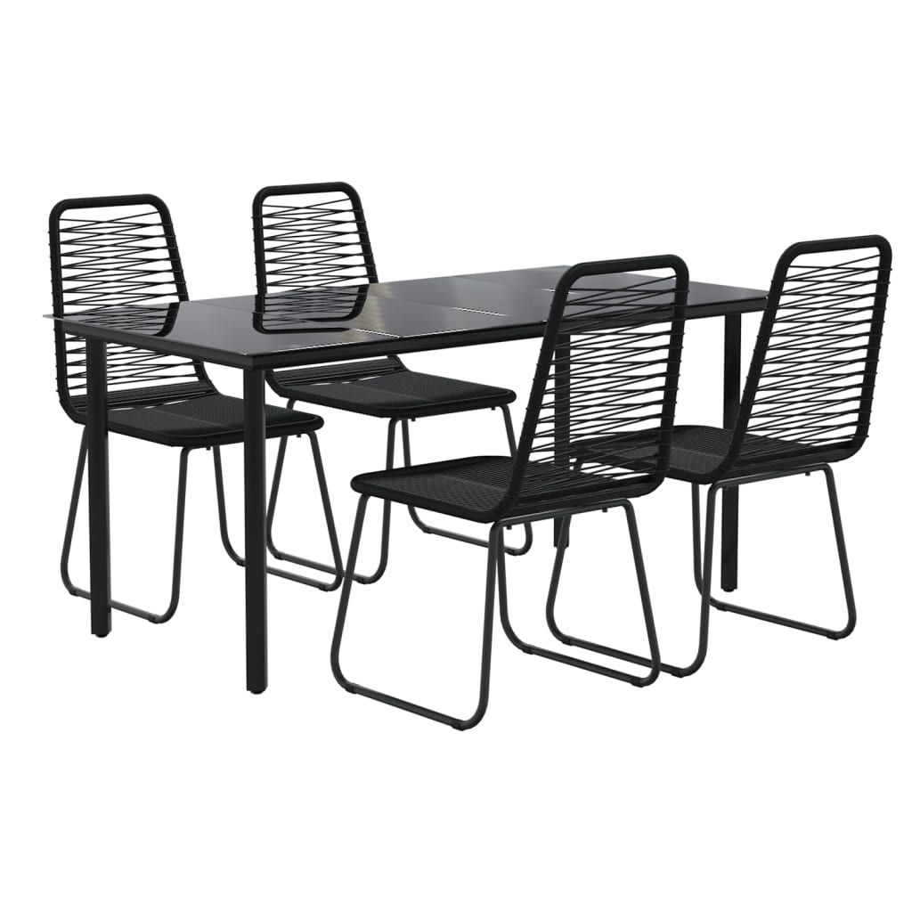 Set da Pranzo da Giardino 5 pz Nero  cod mxl 35275