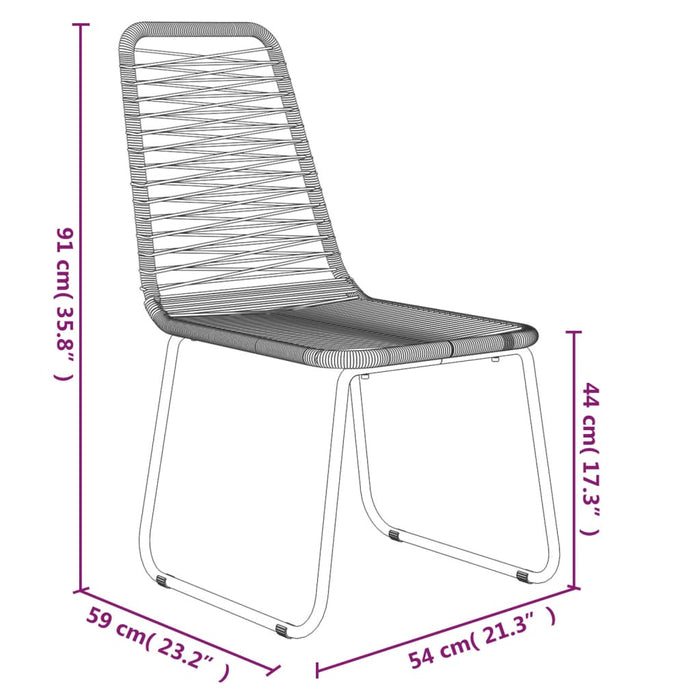 Set da Pranzo da Giardino 5 pz Nero  cod mxl 35275