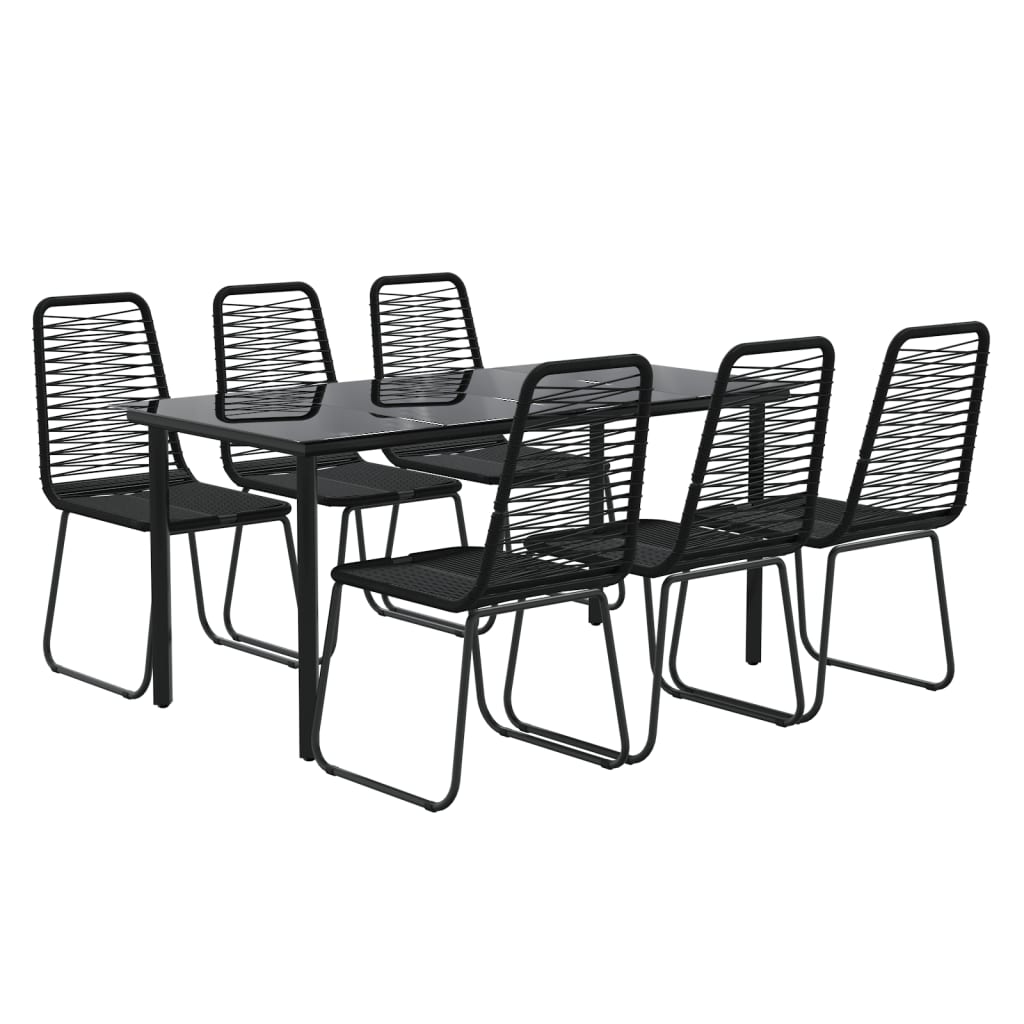 Set da Pranzo da Giardino 7 pz Nero cod mxl 35853