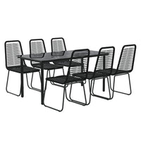 Set da Pranzo da Giardino 7 pz Nero cod mxl 35853