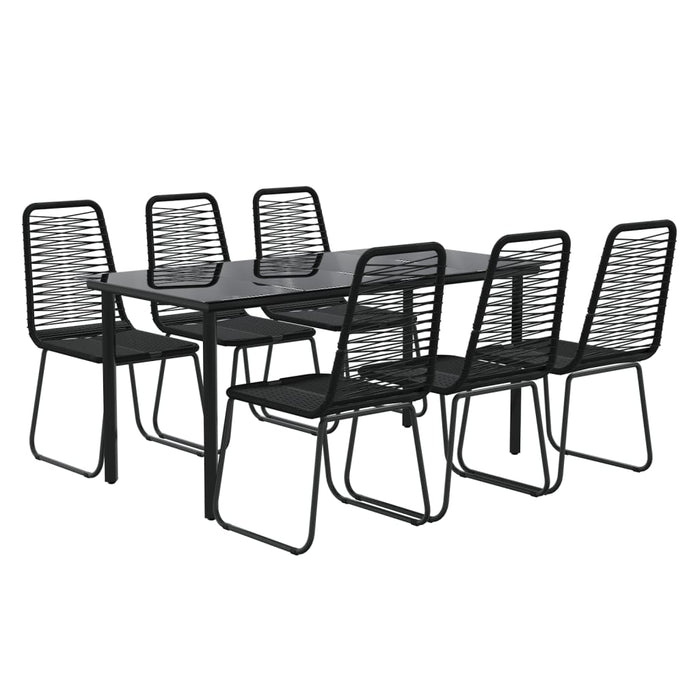 Set da Pranzo da Giardino 7 pz Nero 3156505