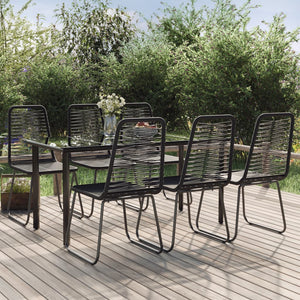 Set da Pranzo da Giardino 7 pz Nero 3156505