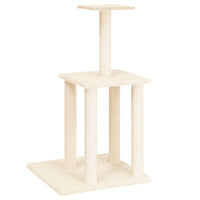 Albero per Gatti con Tiragraffi in Sisal Crema 85,5 cmcod mxl 95217