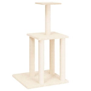 Albero per Gatti con Tiragraffi in Sisal Crema 85,5 cmcod mxl 95217