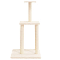 Albero per Gatti con Tiragraffi in Sisal Crema 85,5 cmcod mxl 95217