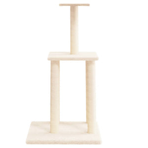 Albero per Gatti con Tiragraffi in Sisal Crema 85,5 cmcod mxl 95217