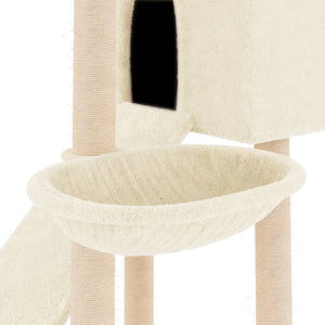 Albero per Gatti con Tiragraffi in Sisal Crema 153 cm 171750