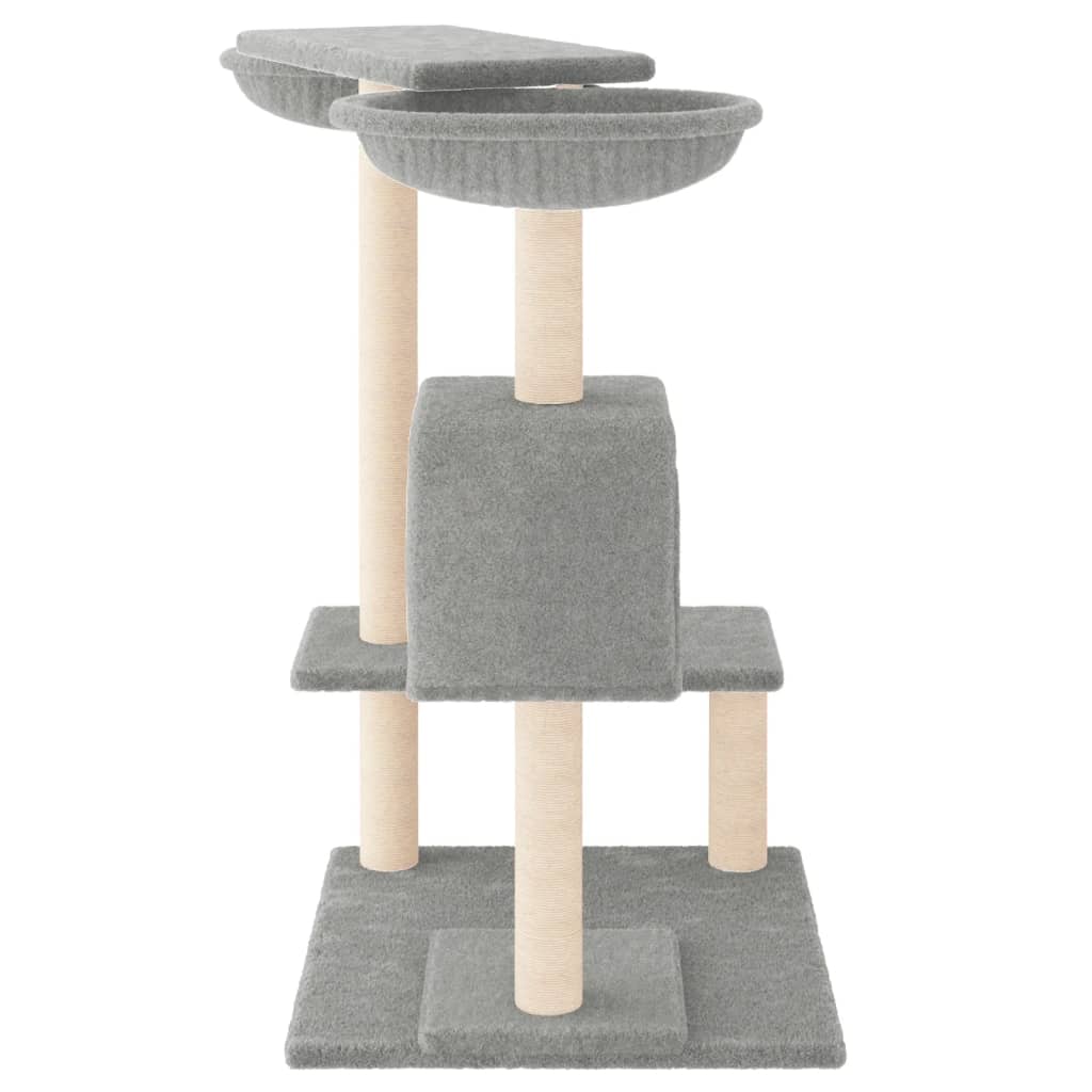 Albero per Gatti con Tiragraffi Grigio Chiaro 82 cm 171760