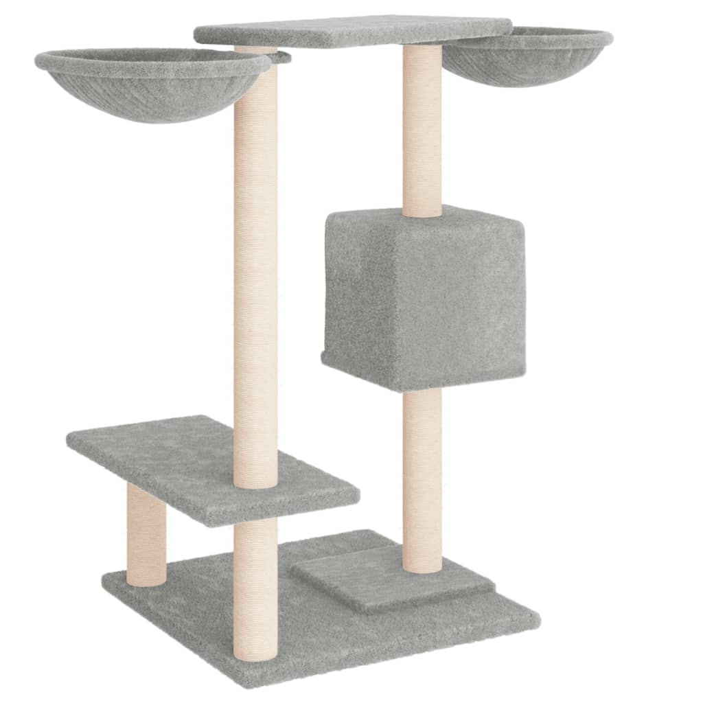 Albero per Gatti con Tiragraffi Grigio Chiaro 82 cm 171760