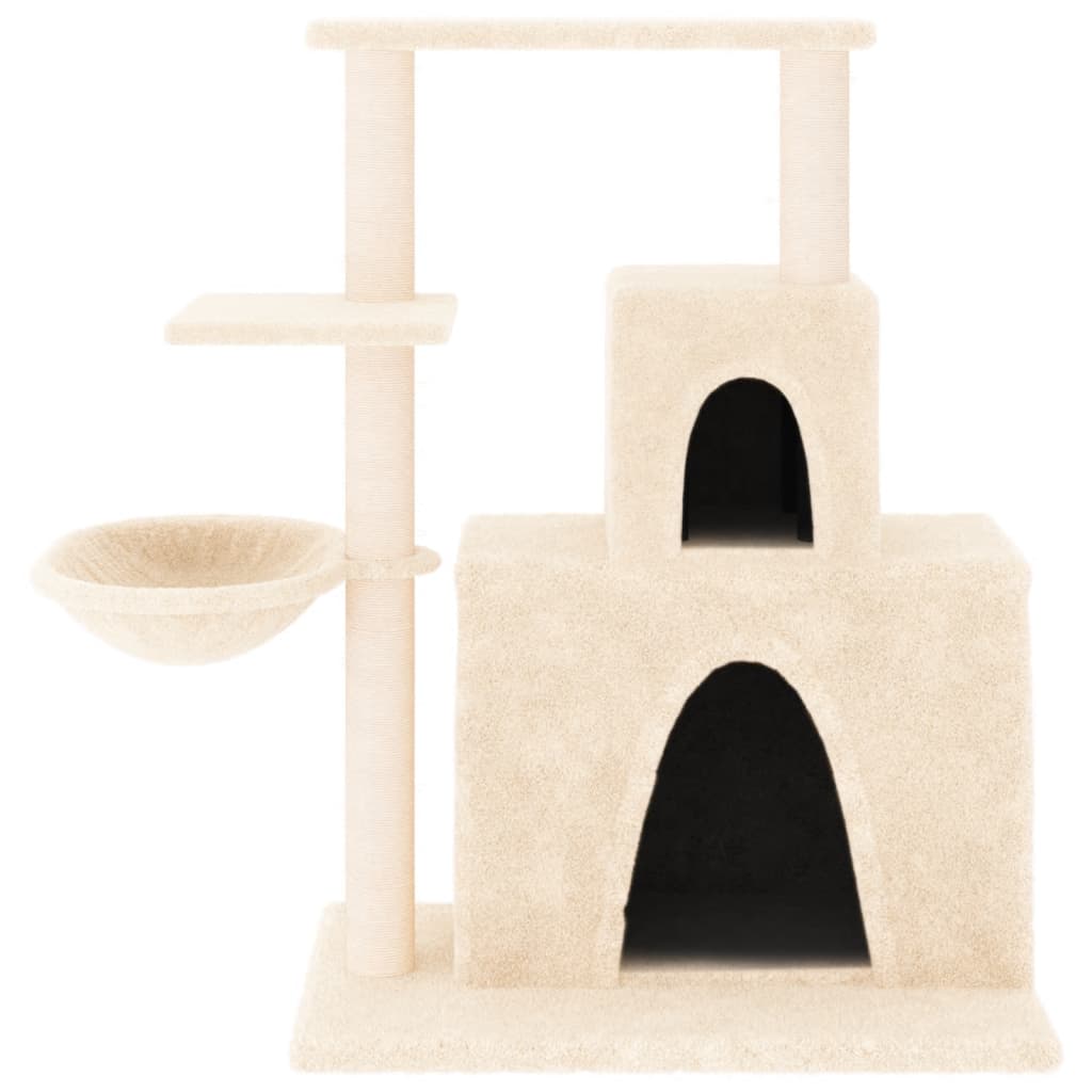 Albero per Gatti con Tiragraffi in Sisal Crema 83 cm 171765