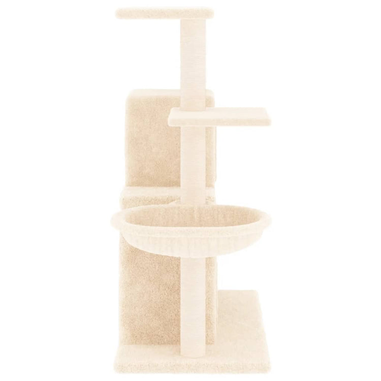 Albero per Gatti con Tiragraffi in Sisal Crema 83 cm 171765