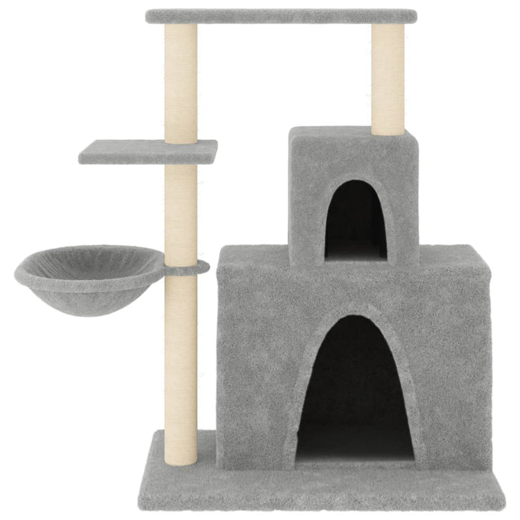 Albero per Gatti con Tiragraffi in Sisal Grigio Chiaro 83 cmcod mxl 71170