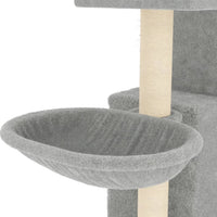 Albero per Gatti con Tiragraffi in Sisal Grigio Chiaro 83 cm 171766