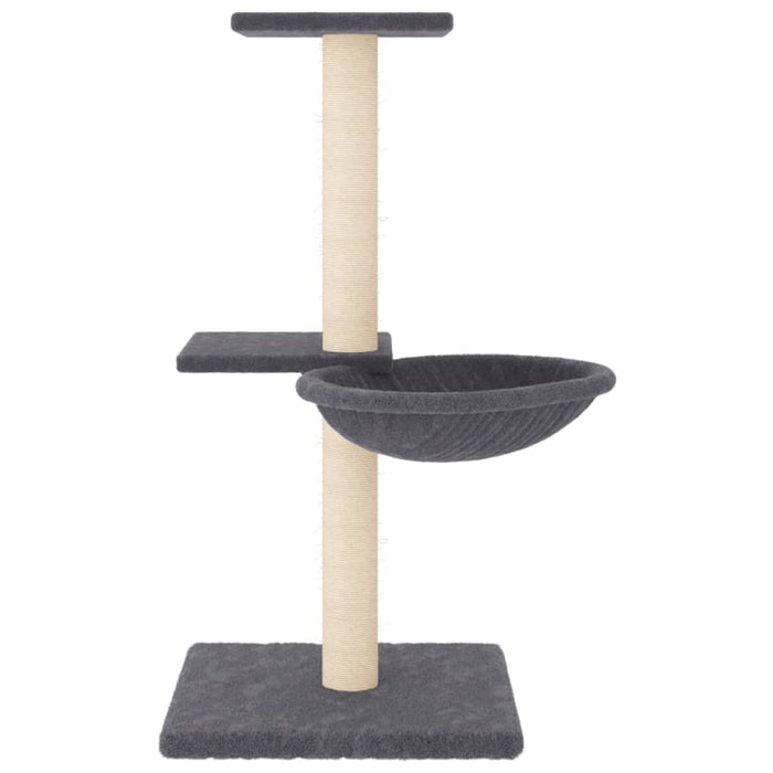 Albero per Gatti con Tiragraffi in Sisal Grigio Scuro 72 cmcod mxl 71172