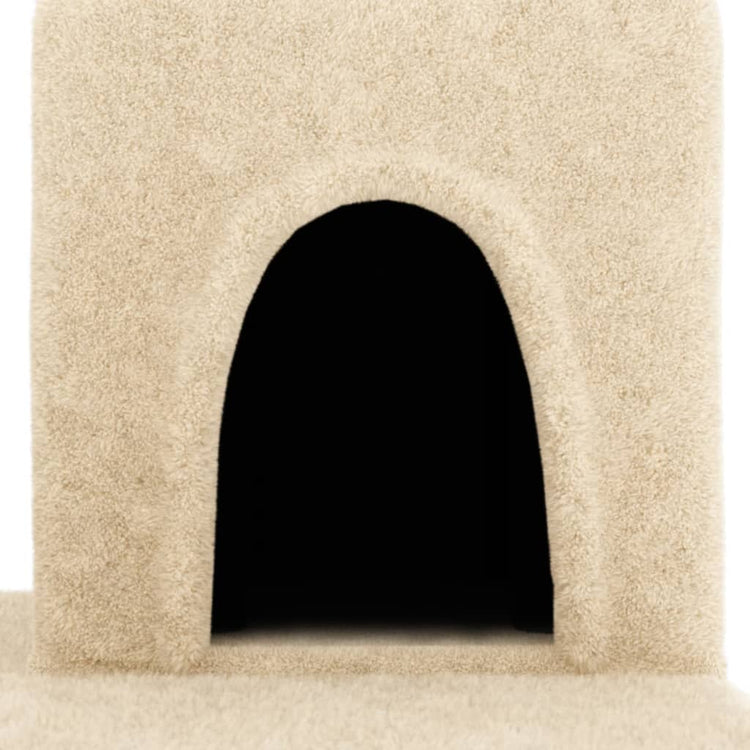 Albero per Gatti con Tiragraffi in Sisal Crema 154 cm 171771