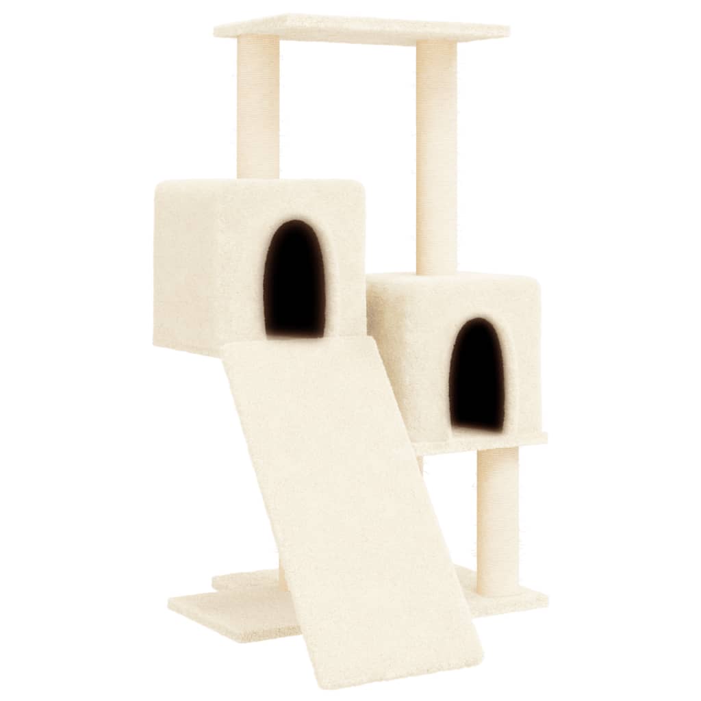 Albero per Gatti con Tiragraffi in Sisal Crema 82 cm 171777