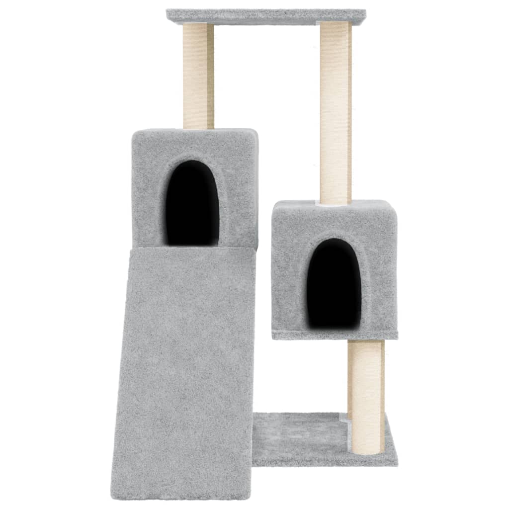 Albero per Gatti con Tiragraffi in Sisal Grigio Chiaro 82 cmcod mxl 95214