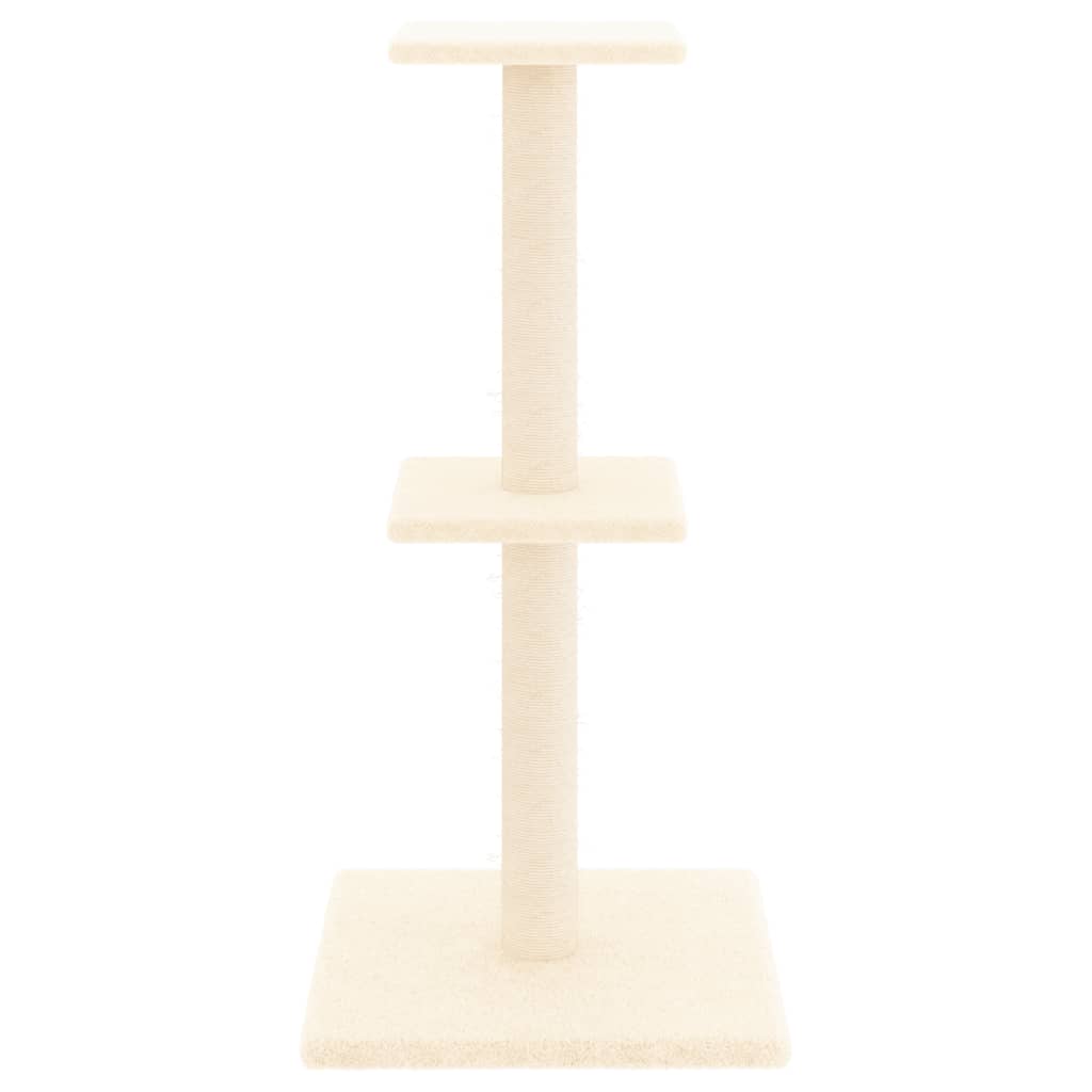 Albero per Gatti con Tiragraffi in Sisal Crema 73 cmcod mxl 111828