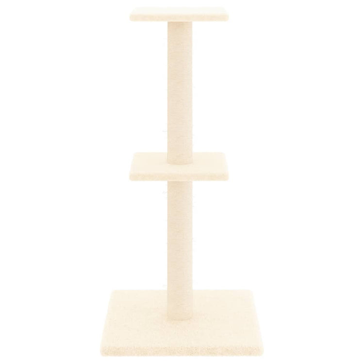 Albero per Gatti con Tiragraffi in Sisal Crema 73 cmcod mxl 111828