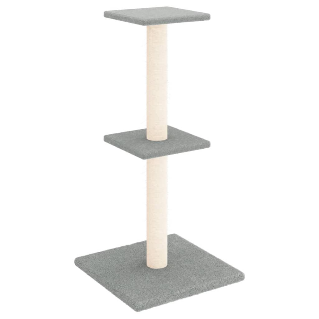 Albero per Gatti con Tiragraffi in Sisal Grigio Chiaro 73 cmcod mxl 71206