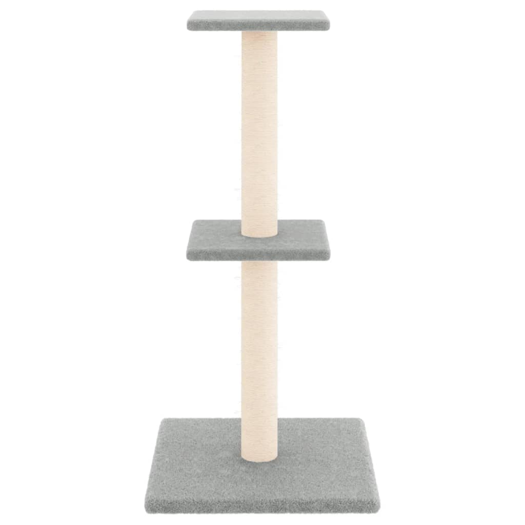 Albero per Gatti con Tiragraffi in Sisal Grigio Chiaro 73 cmcod mxl 71206