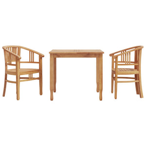 Set da Pranzo per Giardino 3 pz in Legno Massello di Teak 3155753