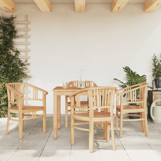 Set da Pranzo per Giardino 5 pz in Legno Massello di Teak 3155754