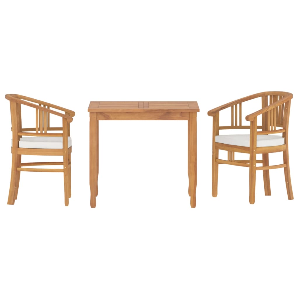 Set da Pranzo per Giardino 3 pz in Legno Massello di Teak 3155755