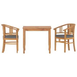 Set da Pranzo per Giardino 3 pz in Legno Massello di Teak 3155757