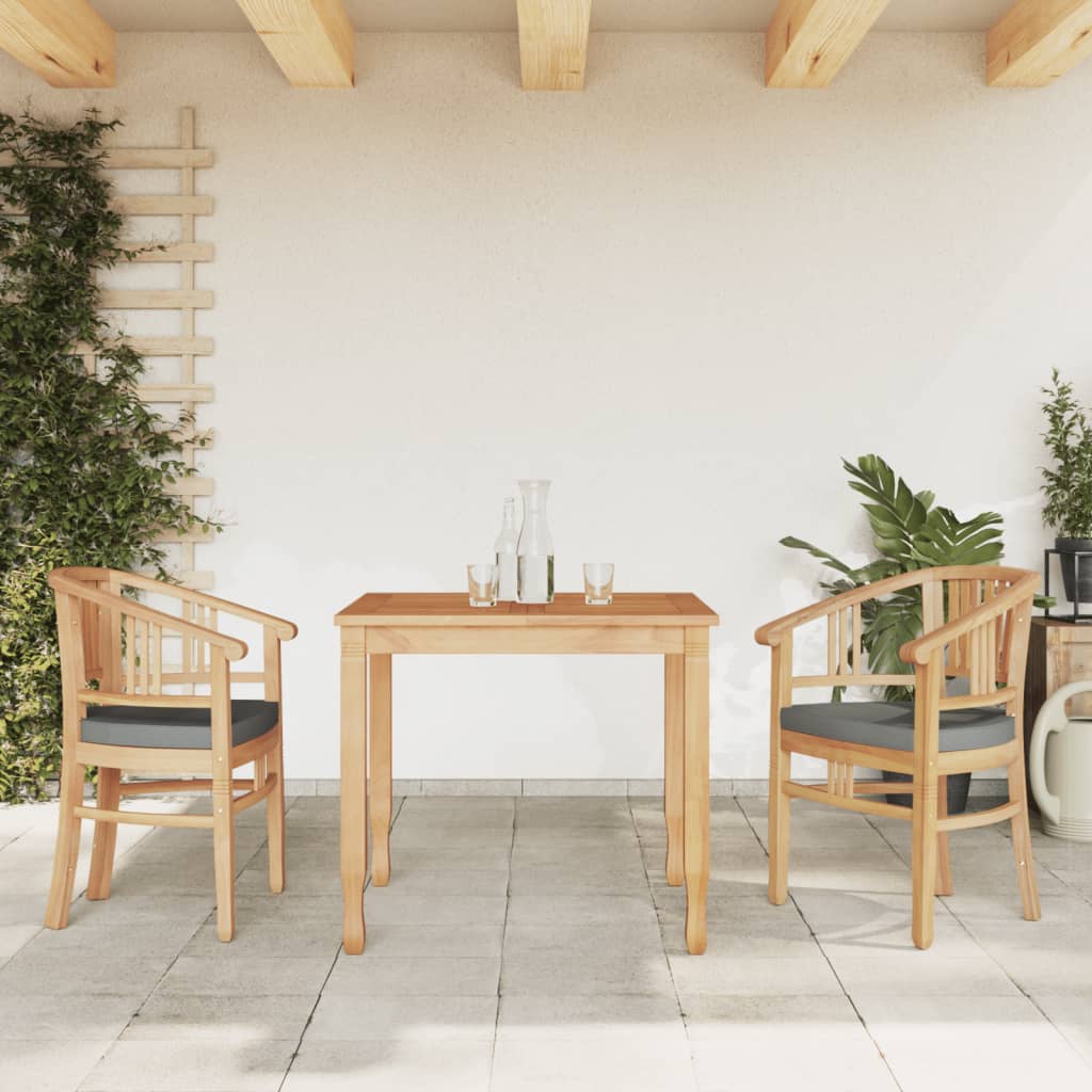 Set da Pranzo per Giardino 3 pz in Legno Massello di Teak 3155757