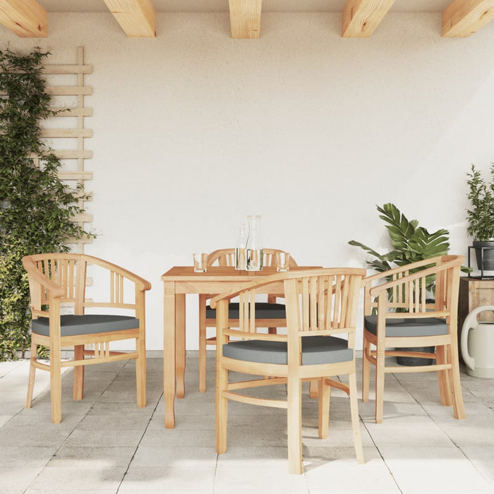 Set da Pranzo per Giardino 5 pz in Legno Massello di Teakcod mxl 124315