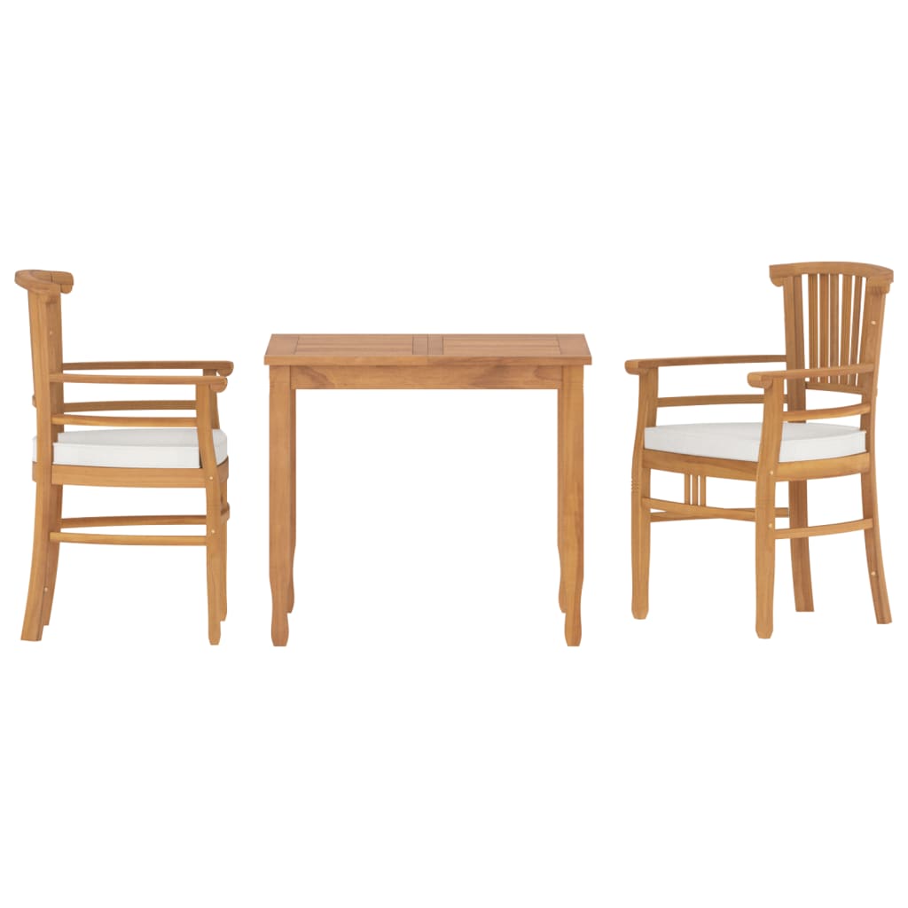 Set da Pranzo per Giardino 3 pz in Legno Massello di Teakcod mxl 93634