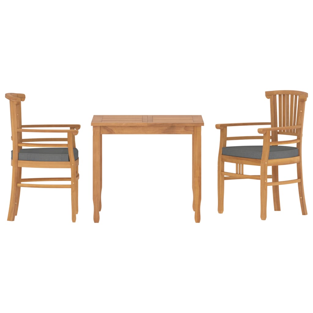 Set da Pranzo per Giardino 3 pz in Legno Massello di Teak 3155763