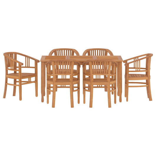 Set da Pranzo da Giardino 7 pz in Legno Massello di Teak 3155768