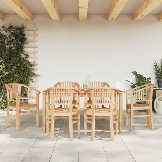 Set da Pranzo da Giardino 7 pz in Legno Massello di Teak 3155768