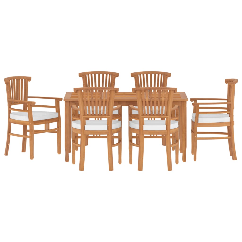 Set da Pranzo da Giardino 7 pz in Legno Massello di Teak 3155776