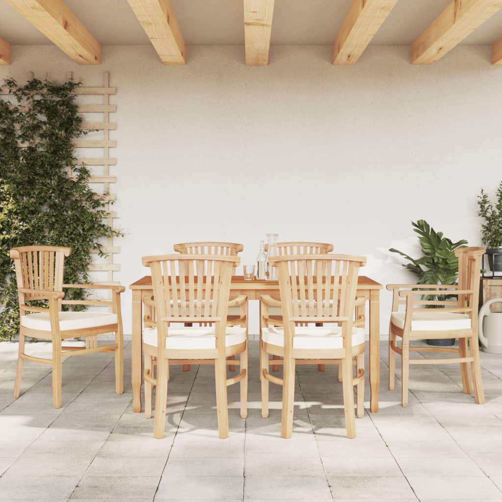 Set da Pranzo da Giardino 7 pz in Legno Massello di Teak 3155776