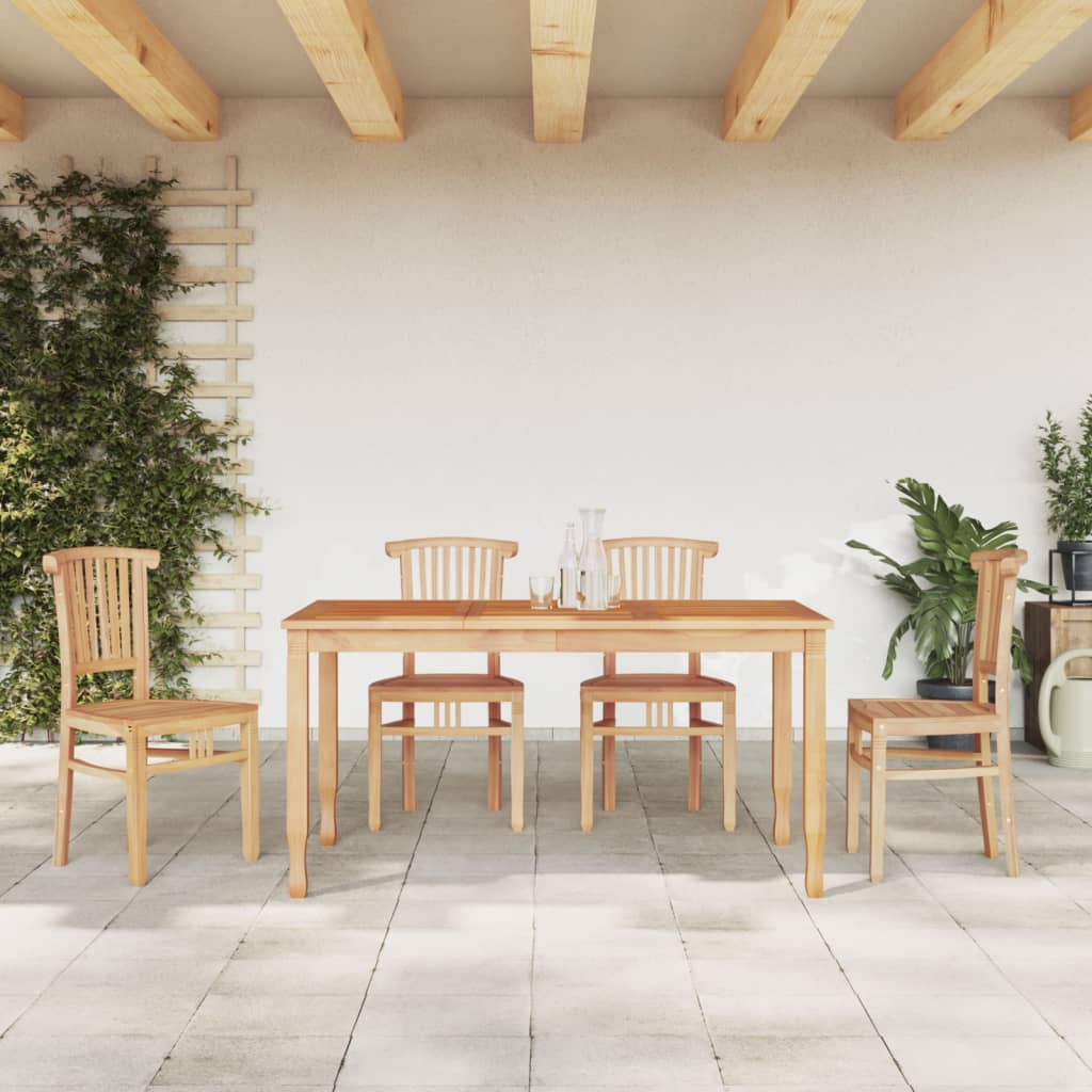 Set da Pranzo per Giardino 5 pz in Legno Massello di Teakcod mxl 124286