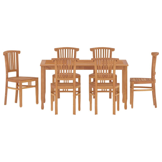 Set da Pranzo da Giardino 7 pz in Legno Massello di Teak 3155780